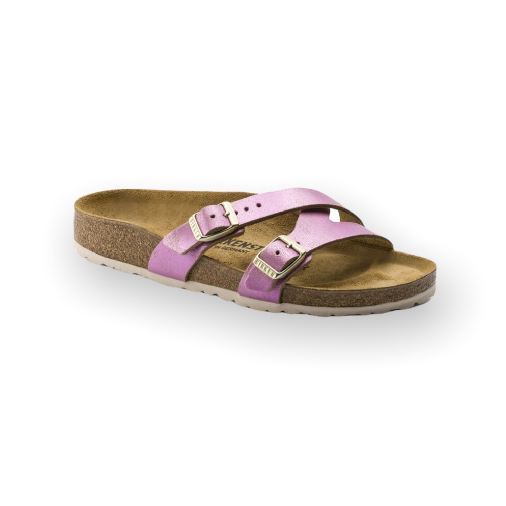 Birkenstock Yao Balance Sandal in Washed Metallic Pink SZ 6 or 6.5 (size 37)